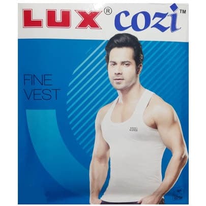 เสื้อกล้ามผู้ชาย LUX COZI 100% COTTON สีขาว *ผ้าไม่บาง* ไม่เหม็นอับ ระบายอากาศได้ดี รูปที่ 7