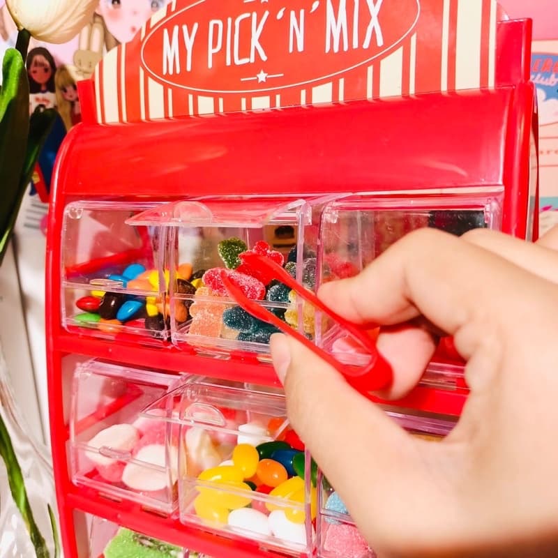 ตู้คีบเยลลี่สีแดง ตู้ใส่ขนม ตู้ใส่ลูกอม เยลลี่ Candy bar ! รูปที่ 6