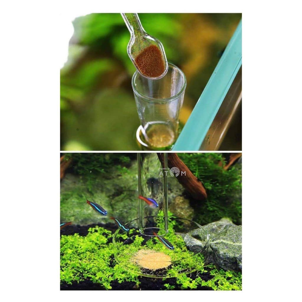 หลอดแก้วให้อาหารปลา กุ้งแคระ พร้อมถาดแก้ว Glass Feeder Tube รูปที่ 5