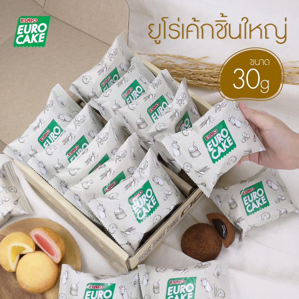 EURO CAKE ยูโร่เค้ก Belgian Chocolate 30g กล่องละ 10 ชิ้น รูปที่ 5