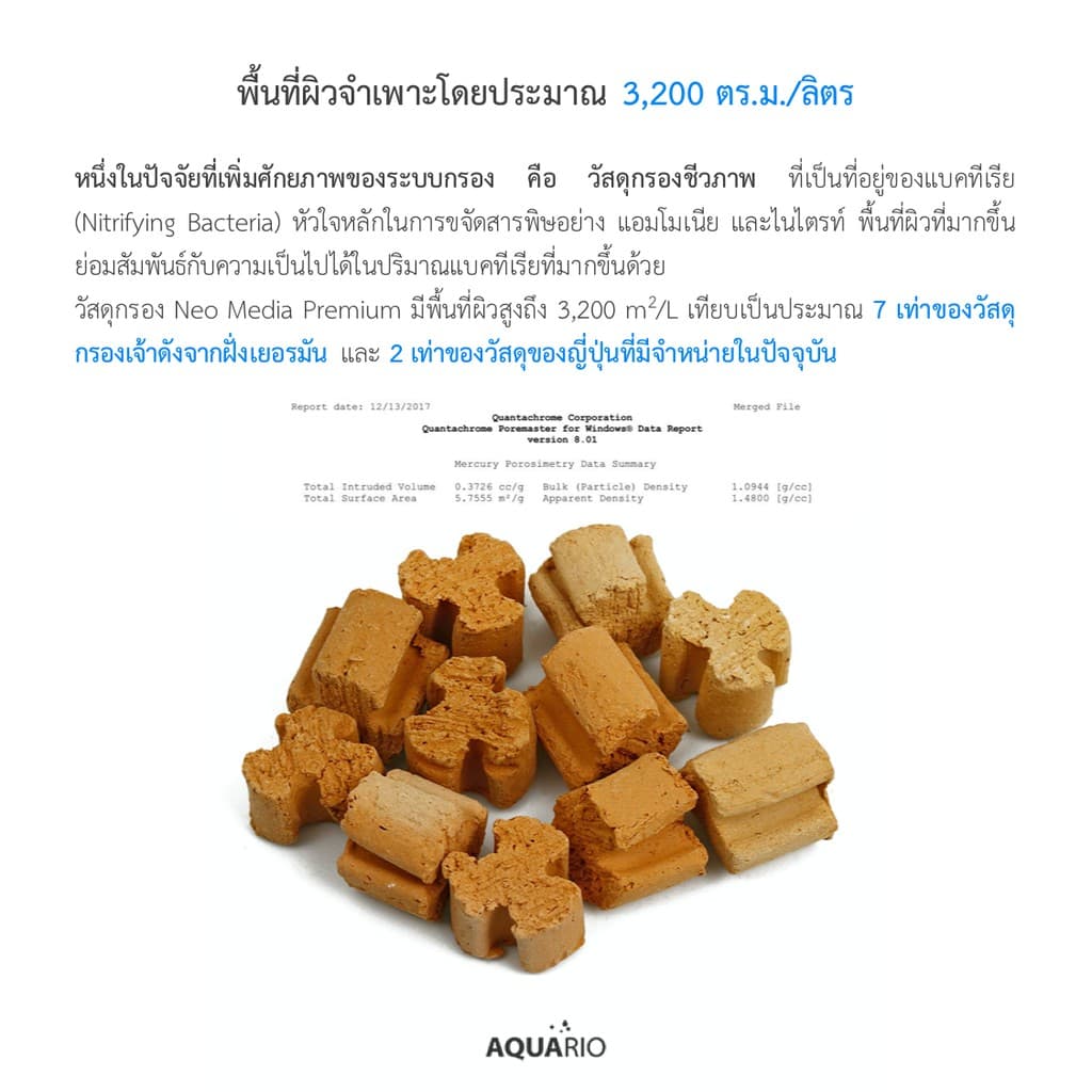 Aquario Neo Media Soft Quad ช่วยลดค่า PH วัสดุกรองคุณภาพสูง จากประเทศเกาหลี รูปที่ 4