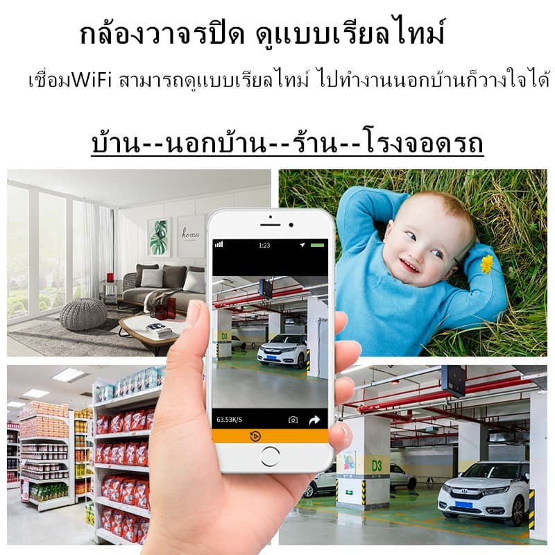 FNKvision กล้องวงจรปิด 2เสา 3.0ล้านพิกเซล กล้องวงจร คืนวิสัยทัศน์ WiFi IP Camera 1080P กล้องวงจร กลางคืนภาพสีคมชัดHD รูปที่ 3