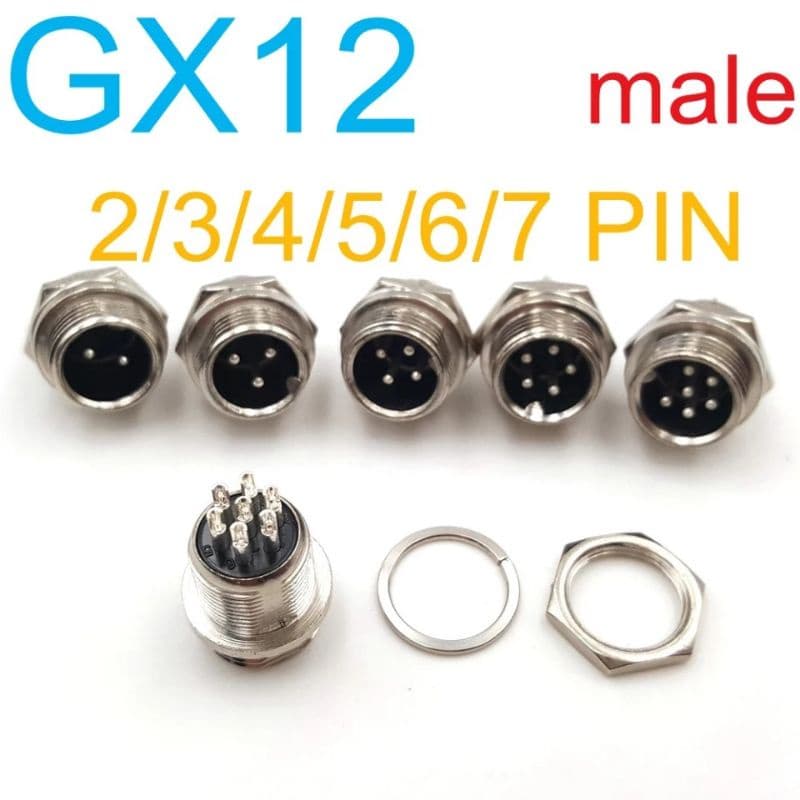GX16ตัวเชื่อมต่อโลหะ GX16 2, 3, 4, 5, 6, 7, 8 Pin ชาย & หญิงวงกลมปลั๊ก/ซ็อกเก็ตสายไฟ Mount ตัวเชื่อมต่อ รูปที่ 6