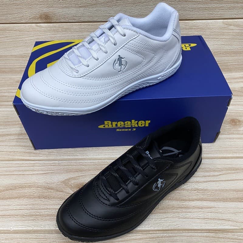 Breaker BK30 รองเท้าฟุตซอล สีขาว/ดำ ซศส/ซซป รูปที่ 1