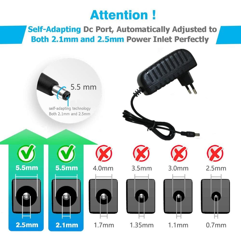 DC Adapter 12V 2A อะแดปเตอร์ CCTV Adapter 12V 2A 2000 mAh สำหรับกล้องวงจรปิด รูปที่ 7