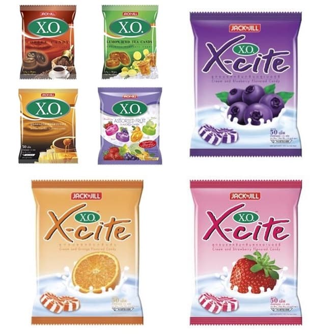 xo เอ็กซ์โอ ลูกอม หลากรส ถุง 50 เม็ด มีให้เลือก 7รสชาติ กาแฟ,ชามะนาว,บัตเตอร์คาราเมล,ผลไม้รวม เอ็กซ์ไซท์ รูปที่ 1