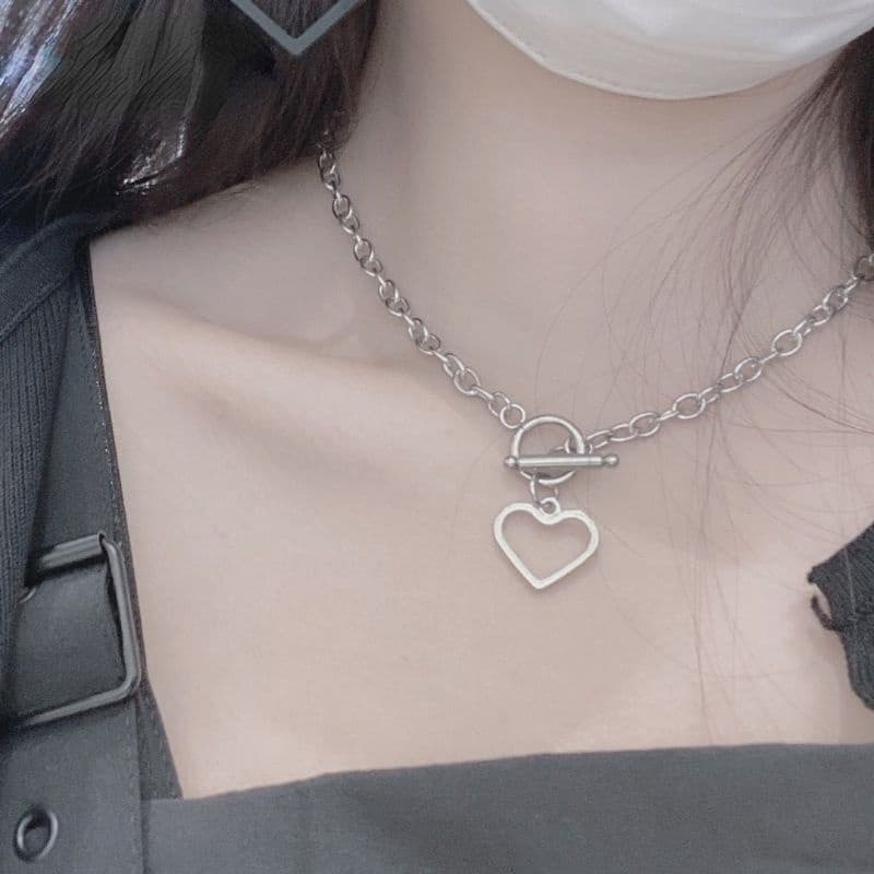 สร้อย สร้อยคอ สร้อยคอแฟชั่น จี้ จี้รูปหัวใจ เครื่องประดับ แฟชั่น เครื่องประดับแฟชั่น สำหรับสตรี รูปที่ 1
