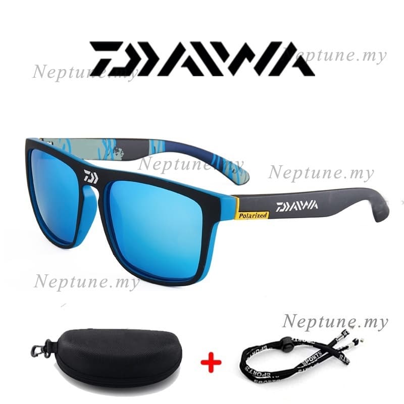 DAIWA แว่นตากันแดด เลนส์โพลาไรซ์ ป้องกันรังสียูวี 400 สไตล์คลาสสิก สําหรับผู้ชาย เหมาะกับการขับขี่ ตั้งแคมป์ เดินป่า ตกปลา รูปที่ 1