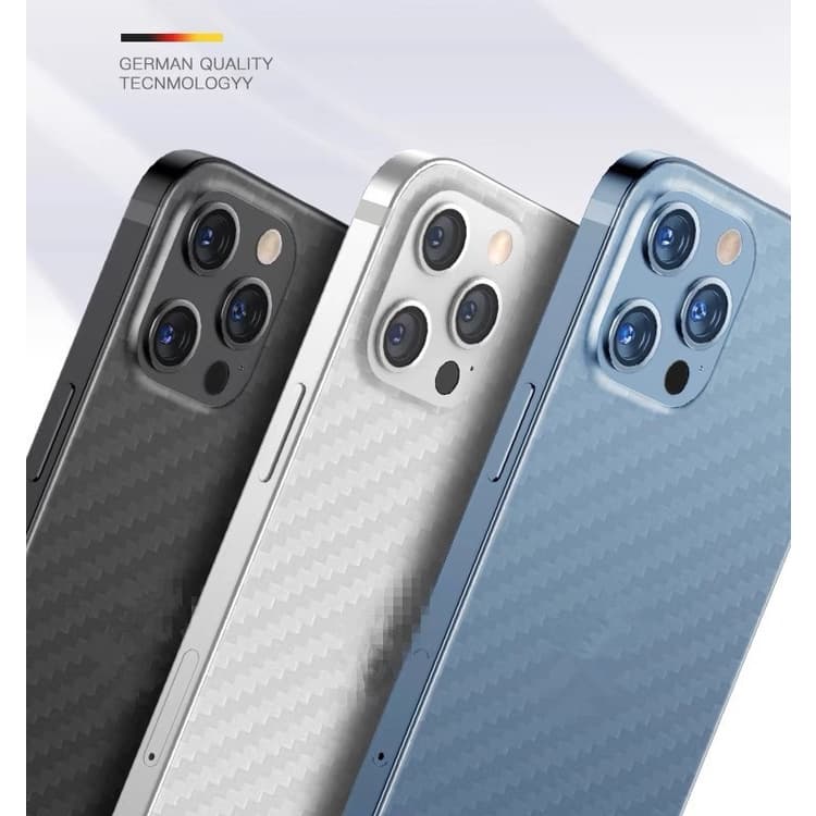 Bฟิล์มหลังลายเคฟล่า ใช้สำหรับ iPhone 17 Air 11 12 13 14 15 16 17 Pro Max Mini 6S 7 8 Plus SE XR XS Max ฟิล์มหลังกันรอย รูปที่ 7