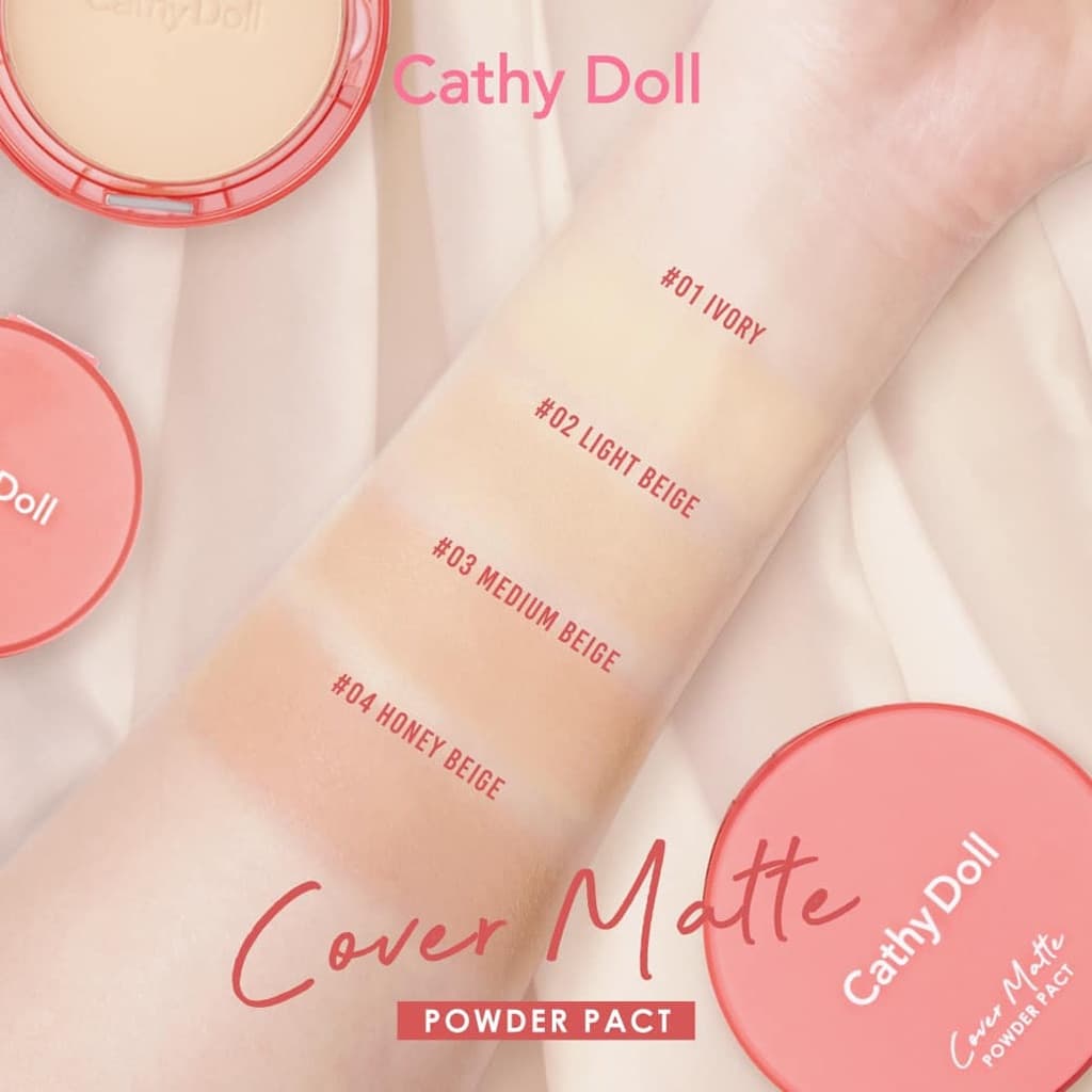 แป้งฝุ่นอัดแข็ง เคที่ดอลล์ คัฟเวอร์ แมทท์ พาวเดอร์ แพ็ค Cathy Doll Cover Matte Powder Pact SPF30 PA+++ 4.5 g./12 g. รูปที่ 3