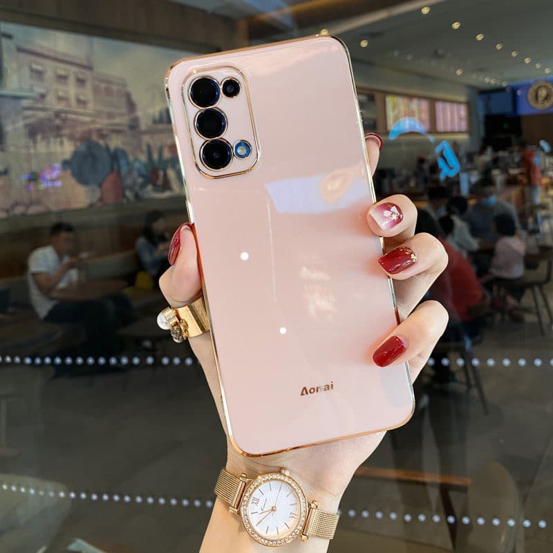 เคส OPPO Reno5 5G Reno 5 Pro 5G Reno6 5G A94 4G RENO 4 4G RENO 3 A74 5G A54 4Gelectroplate case soft Reno5 Reno5Pro เคสโทรศัพท์เคลือบด้วยไฟฟ้า รูปที่ 4