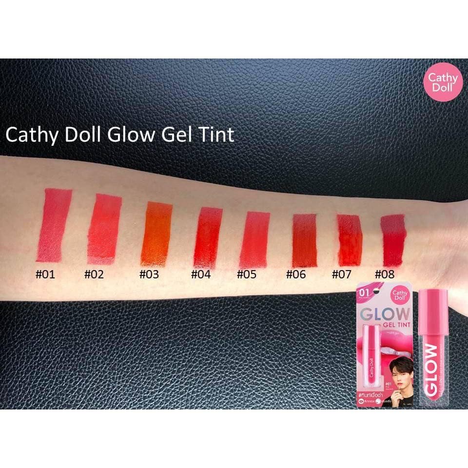 Cathy Doll Glow Gel Tint 2.4g เคทีดอลล์ โกลว์ เจล ทินท์ ลิปทินท์เนื้อฉ่ำขนาด2.4g รูปที่ 5
