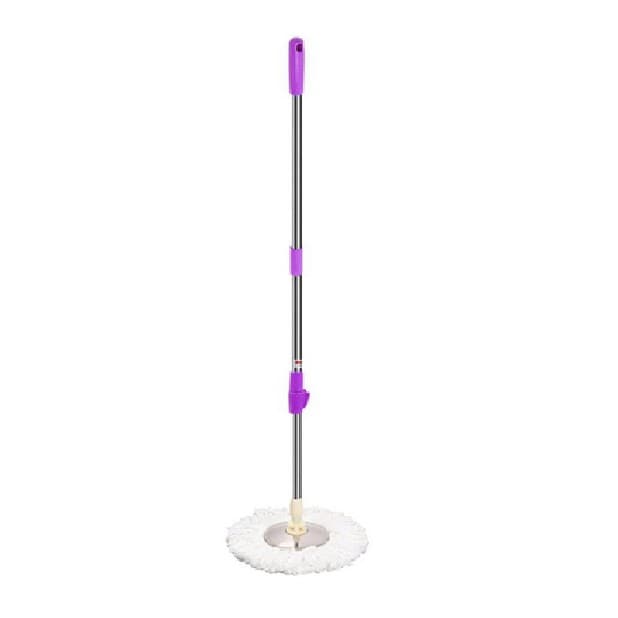 Jumper Kids modern Spin Mop ไม้ถูพื้น สำหรับถังปั่น รุ่นตัวล๊อคหมุน เหล็กหนากว่าตัวล๊อคพับ พร้อมผ้าไมโครไฟเบอร์ รูปที่ 4