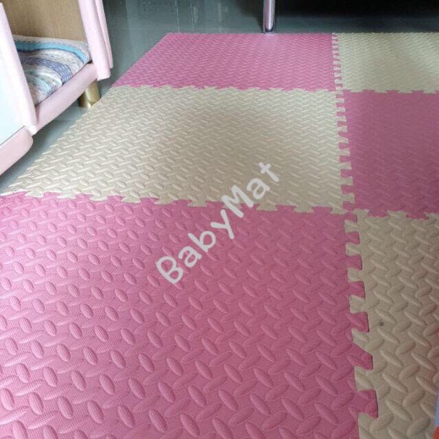 แผ่นใหญ่ มีขอบปิดแผ่นใหญ่ 60*60*1 cm แผ่นโฟมรองคลานกันกระแทก สั่งคละสีได้ รูปที่ 5