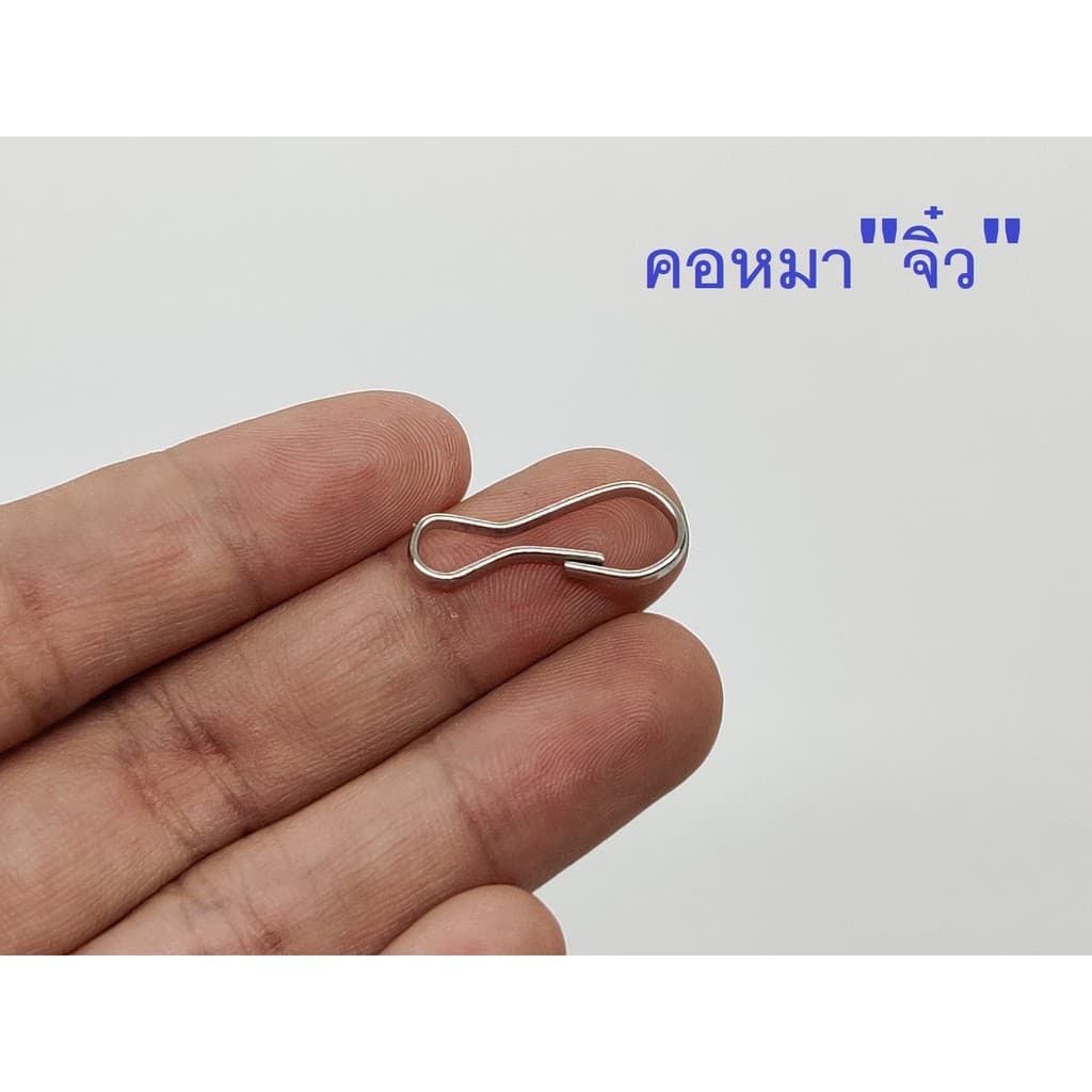 ตะขอ คอหมา สีนิกเกิ้ล มีหลายขนาด รูปที่ 6