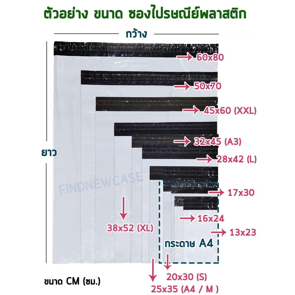 ส่งด่วน ซองไปรษณีย์พลาสติก กันน้ำ สีขาว 100 50 25 ใบ ถุงไปรษณีย์ คุณภาพดี เนื้อมันเงา ซองจดหมาย ถุงส่งของ ใส่สินค้า รูปที่ 2