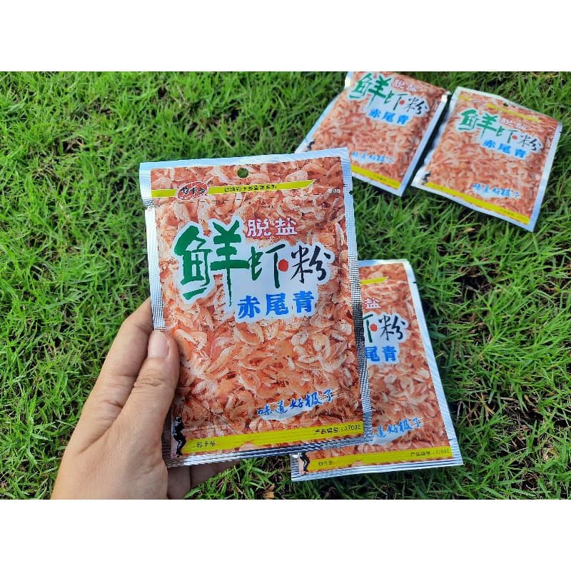 หัวเชื้อกุ้งพันตัว GW ขนาด 60 กรัม เปนหัวเชื้อกุ้งป่นเข้มข้น ใช้สำหรับเพิ่มกลิ่นคาวให้กับเหยื่อหลัก ช่วยให้ปลาจับฝูง รูปที่ 4