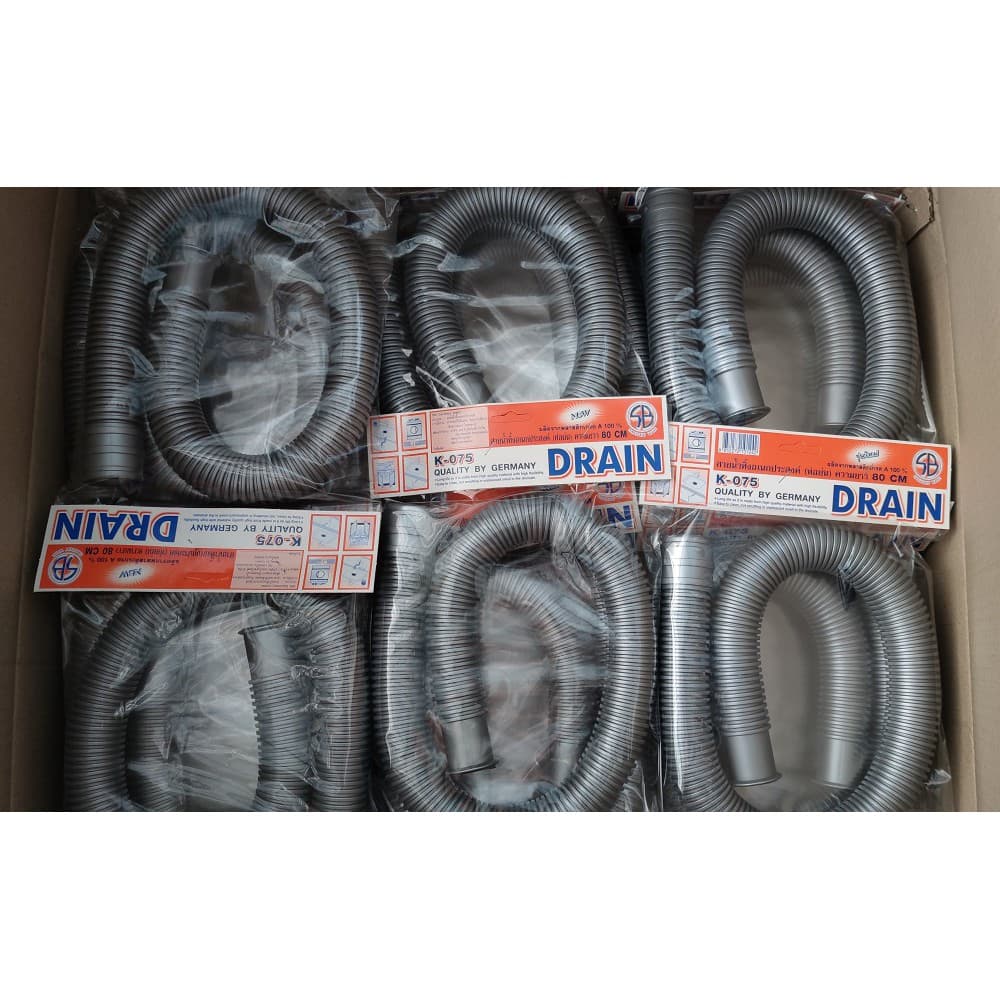 ท่อย่นน้ำทิ้ง ท่อย่นอเนกประสงค์ ท่อน้ำทิ้งซิงค์ 80 ซม. SB K-075 สีเทาเงิน รูปที่ 2