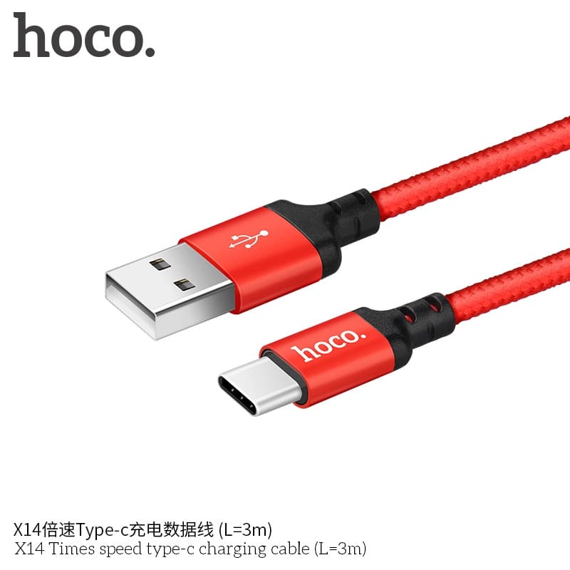 สายชาร์จ 1m/2m/3m Hoco X14 Speed Charger ยาว 1-3 เมตร สำหรับ L/Micro USB/Type C รูปที่ 2