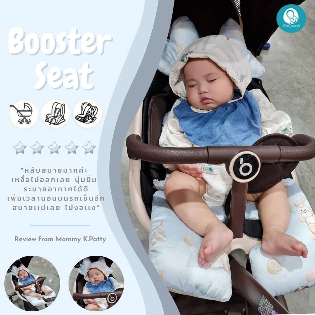 CoCoono Booster Seat เบาะรองนั่งทุกสไตล์คาร์ซีท รูปที่ 2