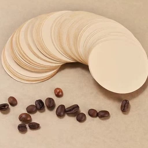 ⭐สีหลัก สีขาว กระดาษกรองกาแฟวงกลม 100แผ่น สำหรับหม้อต้มกาแฟ Moka Pot Paper Filter รูปที่ 3