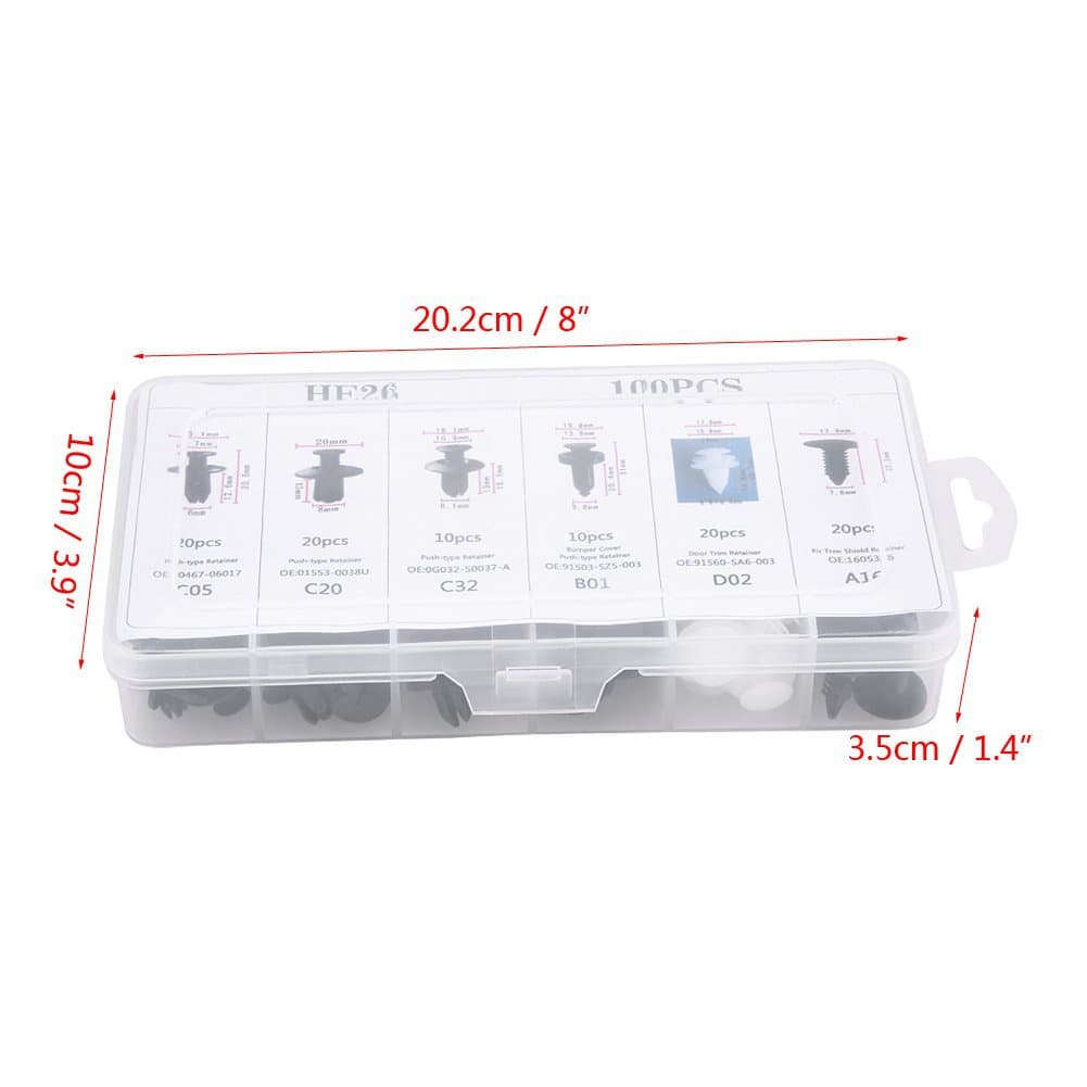 ร้านส่ง 100pcs หมุดกิ๊บล็อคกันชน หมุดกิ๊บล็อค ชิ้นรถยนต์ Rivets คลิปผสมรถ Push Retainer Pin Rivet หมุดรถ หมุดพลาสติก รูปที่ 9
