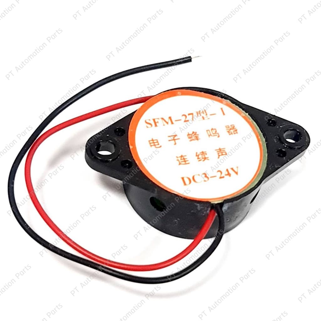Electronic Buzzer SFM-27 DC3-24V บัสเซอร์ ออด สัญญาณเสียงเตือน ชนิดเสียงดังค้างต่อเนื่อง สีขาว สีดำ Alarm Sound Conti... รูปที่ 6