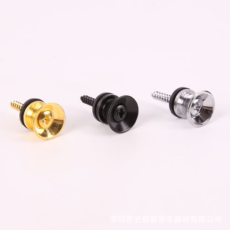 1pcs สกรูล็อกสายคล้องกีตาร์ น็อตหูหิ้ว สีสัน：ทอง เงิน ดำ นำไปใช้กับ สายลำโพงบลูทูธ แอมป์จิ๋ว รูปที่ 4