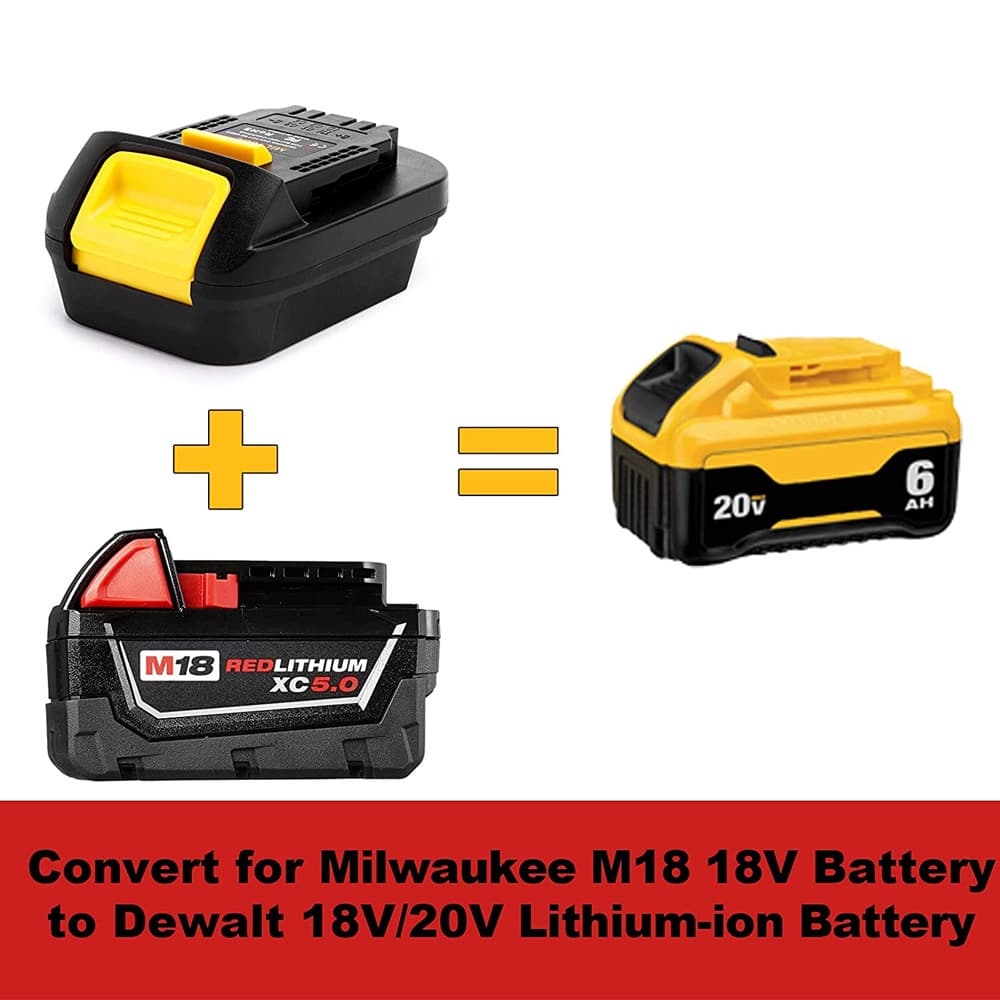 MIL18DL อะแดปเตอร์แบตเตอรี่สําหรับ Milwaukee M18 18V Li-Ion แบตเตอรี่แปลงสําหรับ Dewalt 18V 20V Li-Ion แบตเตอรี่เครื่องมือ รูปที่ 2