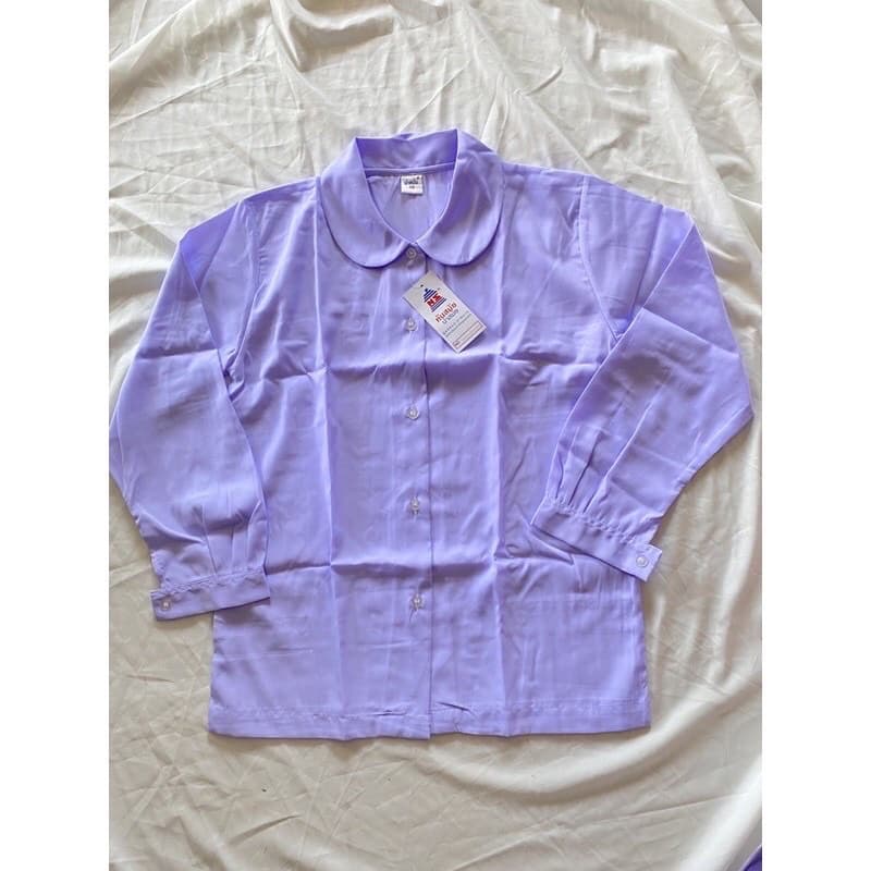 เสื้อนักเรียนคอบัว ผ้ามัน บรีสกีน แขนยาว ยี่ห้อนำสมัย **เอาบิลโปรดเเจ้งลงหมายเหตุก่อนสั่งซื้อ รูปที่ 6