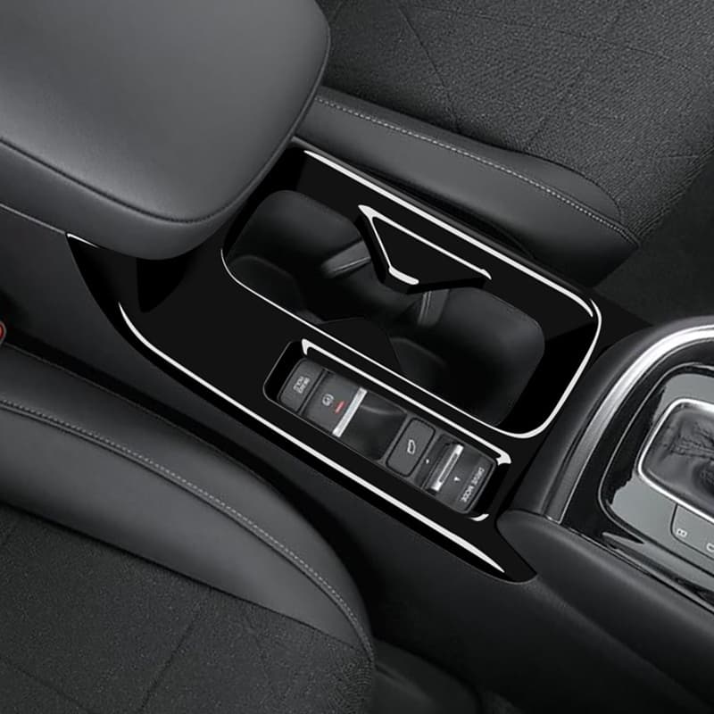 รถเคลือบเงาสีดําคอนโซลกลางถ้วยน้ําผู้ถือตกแต่งฝาครอบสติกเกอร์ Trim สําหรับ Honda HRV HR-V Vezel 2021 2022 RHD รูปที่ 8