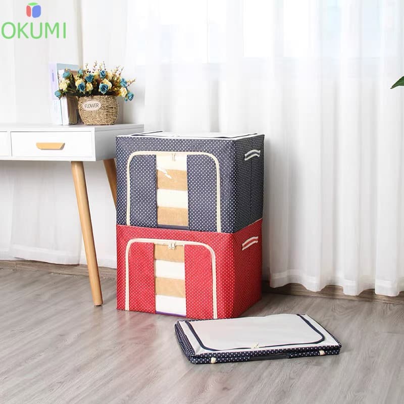 OKUMI_SHOP กล่องผ้าพับได้ กล่องเอนกประสงค์ ใส่ของ อุปกรณ์จัดเก็บเสื้อผ้า ผ้าห่ม รูปที่ 6
