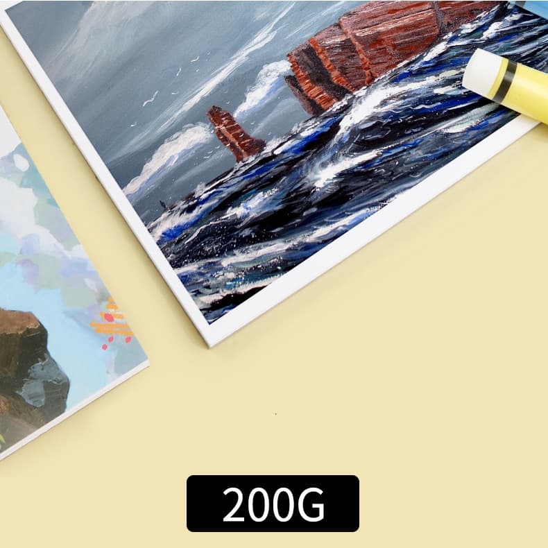 A3/A4/A5 Premium Acrylic Pad 20 Sheets Painting Drawing Pad with Thick 200G Paper for Acrylic Oil Painting Drawing รูปที่ 6