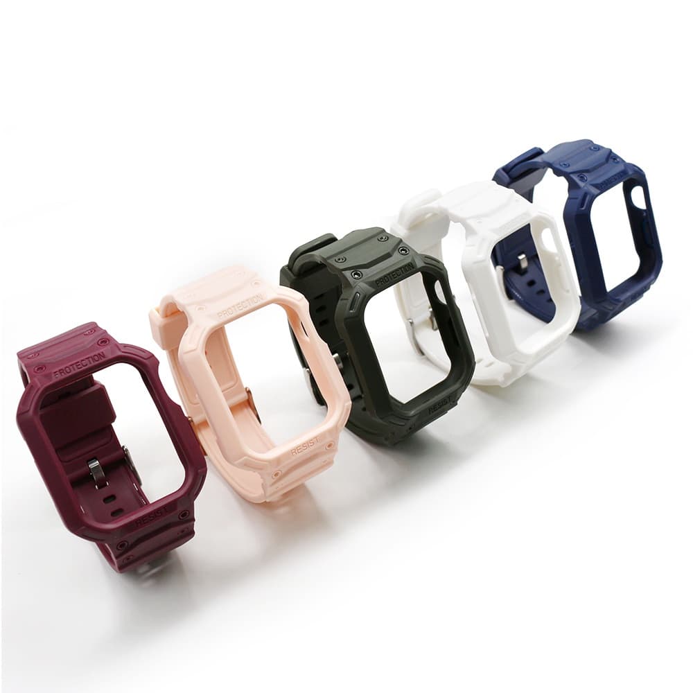 เคส + สายซิลิโคน ชุดป้องกัน สำหรับ Apple Watch Strap Series 11 10 Ultra 2 9 8 7 6 5 SE 4 3 สายนาฬิกา Band iWatch 49 46 45 44 42 41 40 38mm รูปที่ 2