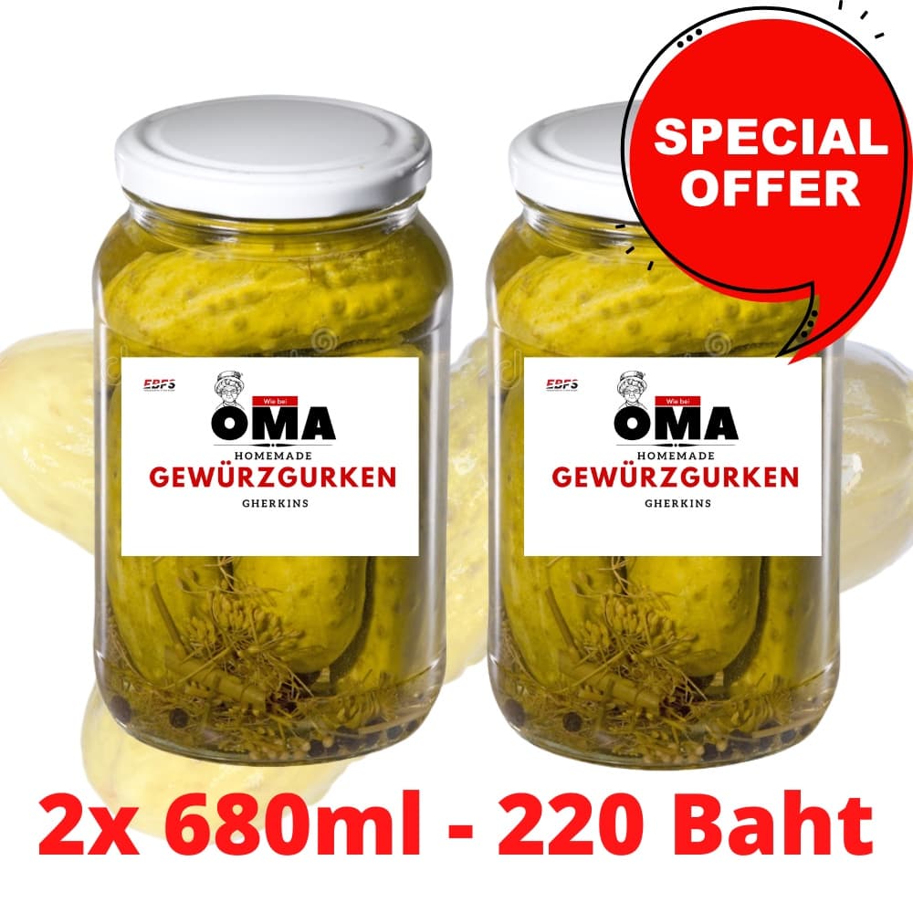 EBFS Pickled Cucumbers 2x 680 ml Jar / Gewürzgurken 2x 680 ml / homemade รูปที่ 1