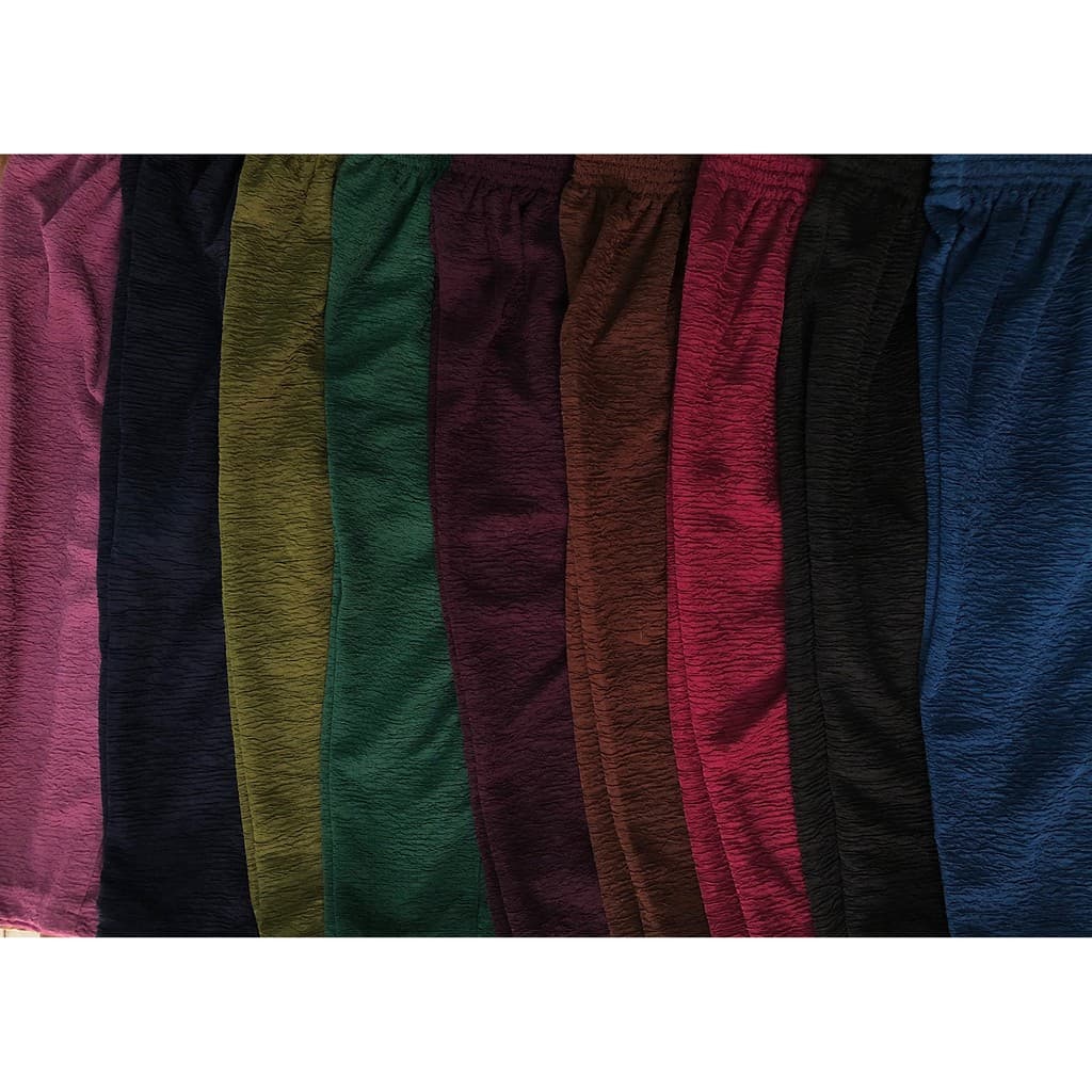 4L-5L-6L กางเกงหนังไก่ ขาสั้น 4ส่วน คนแก่ ผ้ายืด สีพื้น รูปที่ 4