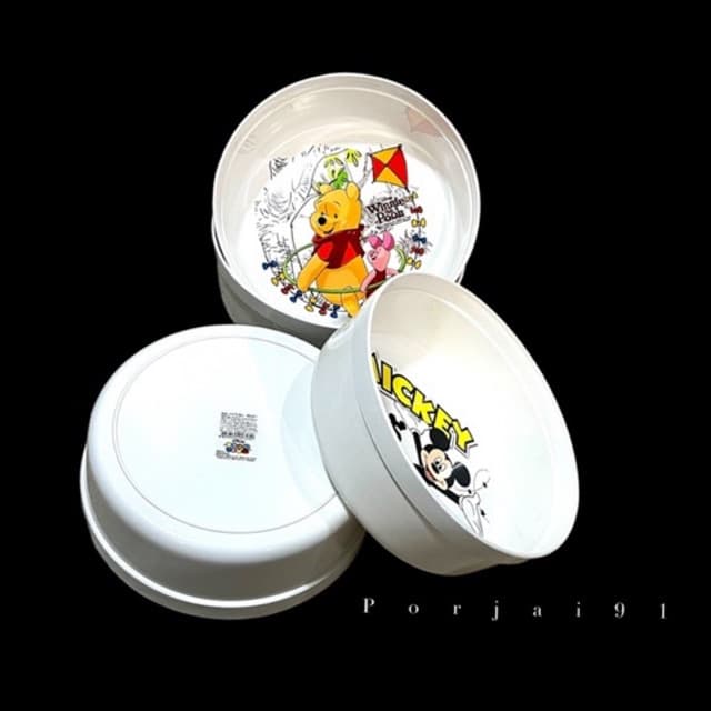 ขัน ขันพลาสติก ขันน้ำ 23 cm. Hippopo #1113-DN สีขาวมีลายลิขสิทธิ์แท้ Disney รูปที่ 1