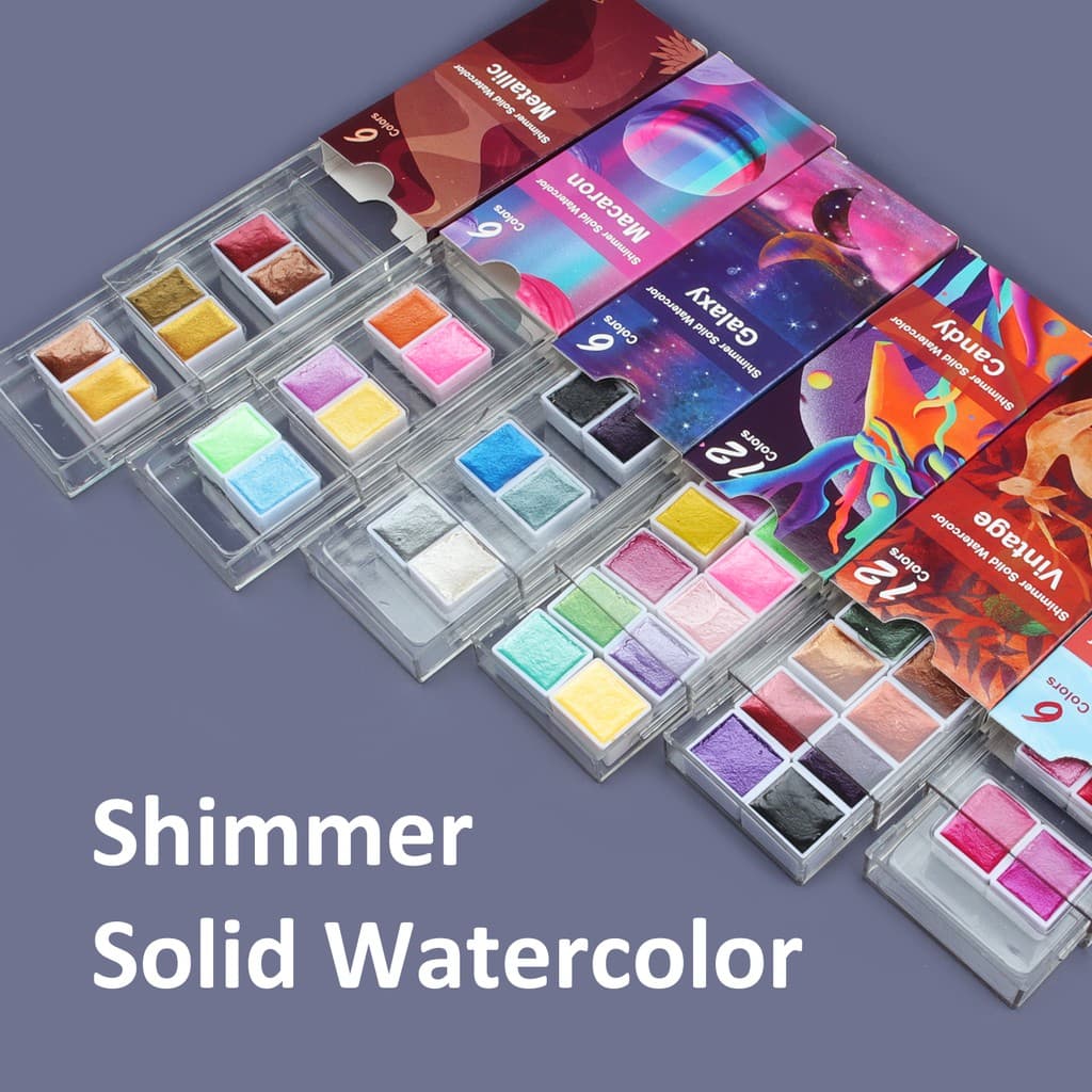SeamiArt New ชุดสีน้ำเมทัลลิก แบบพกพา 6 / 12 สี สําหรับตกแต่งเล็บ รูปที่ 2