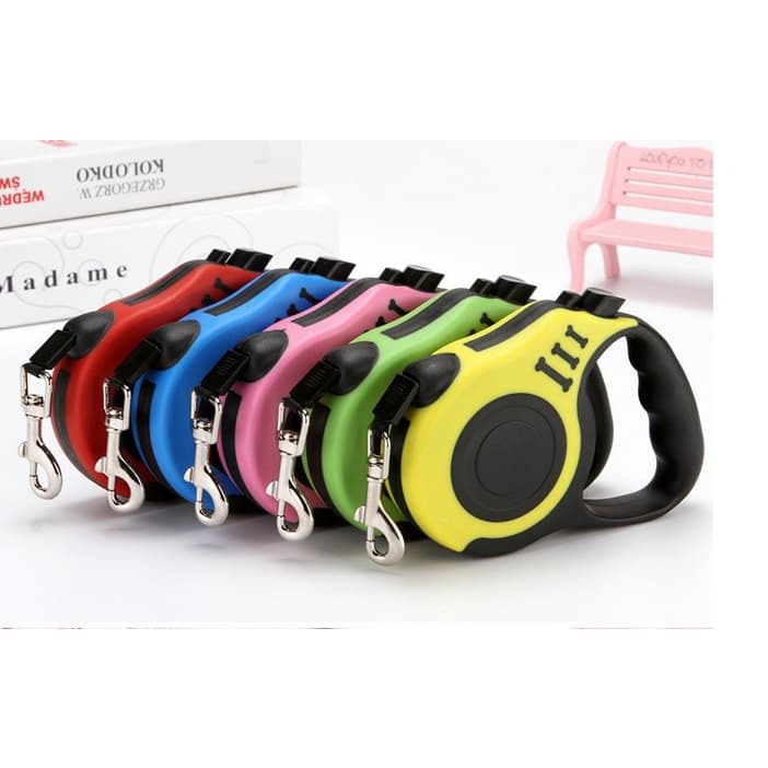 สายจูงสุนัข 3-5 เมตร มีระบบล็อค เบรคอัตโนมัติ automatic ตลับยืดหดได้ สายจูงสัตว์เลี้ยง หมา แมว รูปที่ 5