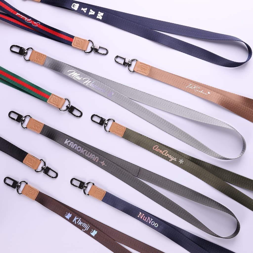 สายคล้องคอ ใส่ชื่อ/ข้อความฟรี สายบัตรพนักงาน - Personal Lanyard รูปที่ 1