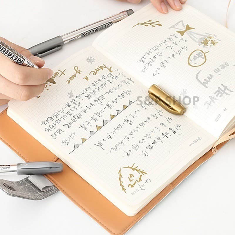 ปากกามาร์คเกอร์ รุ่น550 หัว 1.5mm สีเมทัลลิคทองและเงิน สำหรับงาน DIY #pen #maekerpen รูปที่ 9