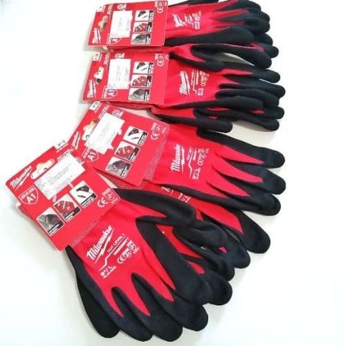 ถุงมือเซฟตี้ Milwaukee Dipped Gloves Cut 1 มีให้เลือก 8"/M,9"/L รูปที่ 5