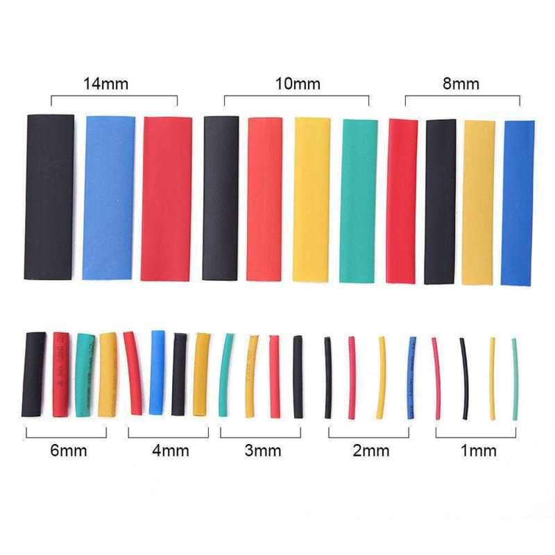 New Alitech 164 ชิ้นสีผสมความร้อนท่อหดฉนวนกันความร้อนท่อหดแขน 164pcs Assorted Shrinking Heat Shrink Tube Wrap รูปที่ 3