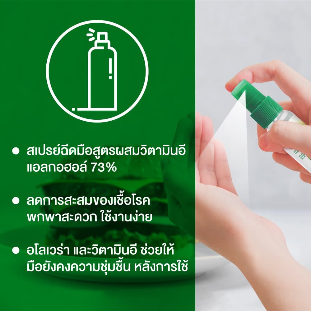 Dettol เดทตอล สเปรย์แอลกอฮอล์เดทตอล สเปรย์แอลกอฮอล์ สูตรหอมกลิ่มส้ม ผสมวิตามินอี 50มล.X3 รูปที่ 6