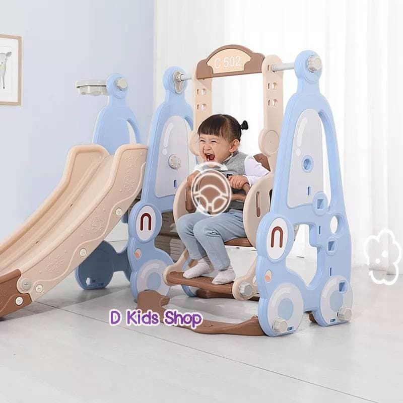 S2สไลเดอร์เด็กมีชิงช้า 3in1 แถมฟรีแป้นบาส/ลูกบาส No.6036 รูปที่ 5