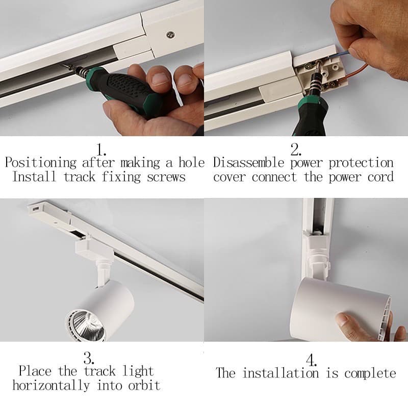 รางแทรคไลท์ ยาว 1เมตร 1.5เมตร 2เมตร รางไฟแทรคไลท์ รางสำหรับใส่ Track Light โคมไฟแทรคไลท์ รางไฟ สีขาว/ดำ รูปที่ 4