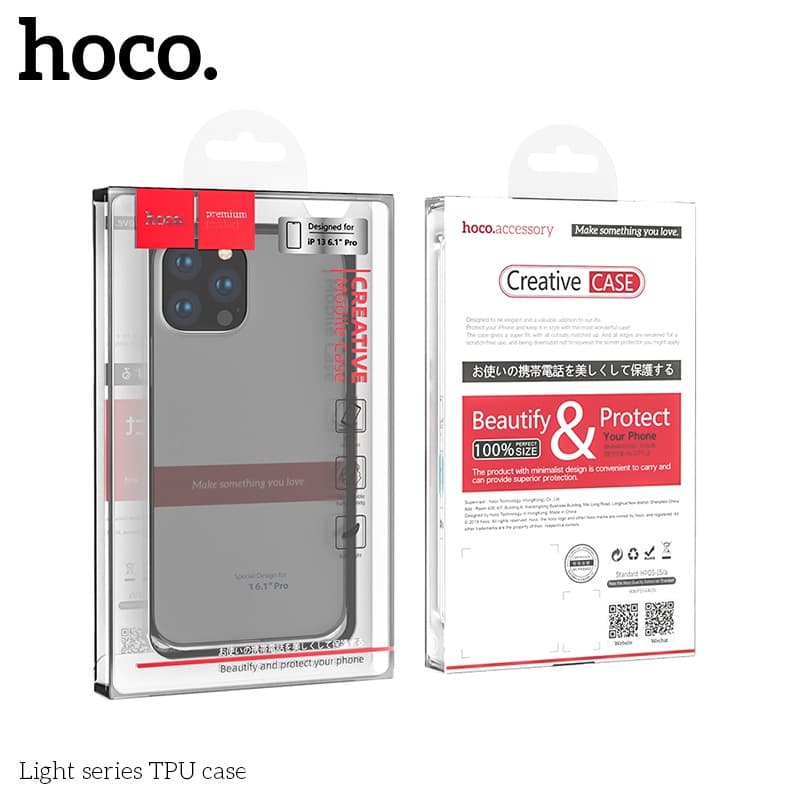 Hoco เคสสีใส สีชา สำหรับไอโฟนทุกรุ่น i15,i15pro max,i13,i13 pro max,i12,i12pro max,i11,11pro max,SE,X,XR,Xs max,7p,8p รูปที่ 8