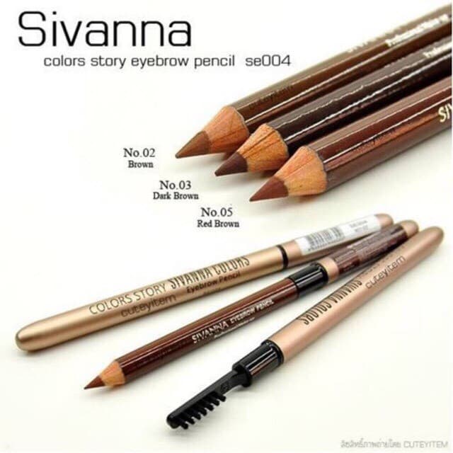 ของแท้·ส่งด่วน·ถูกSivanna Eyebrow Pencil #ES004 : ซิวานน่า ดินสอเขียนคิ้ว x 6 ชิ้น dayse รูปที่ 5