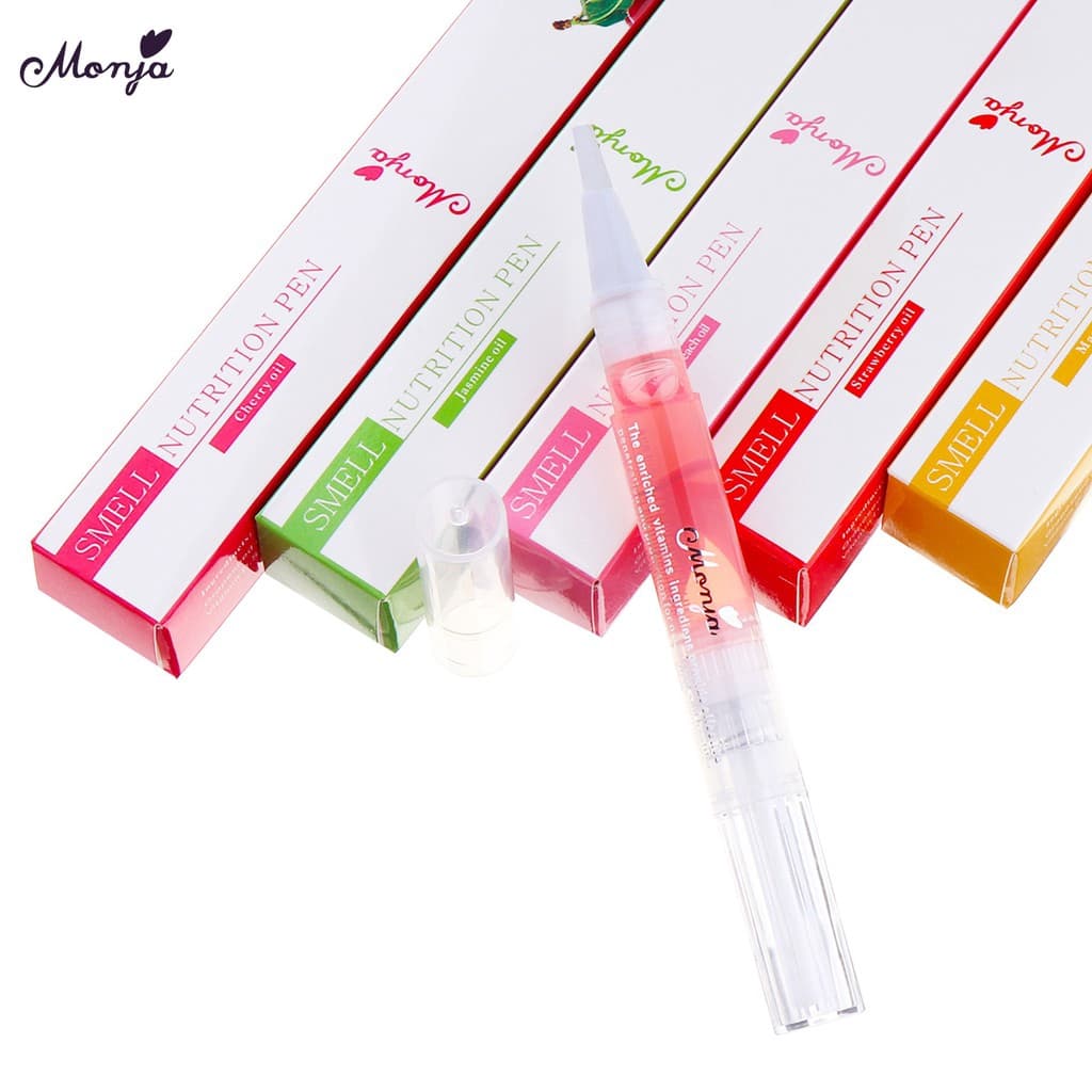 Monja น้ำมันบำรุงเล็บมือ กลิ่นผลไม้ 5 มล. nail oil nutrition moisture cuticle soft manicure pedicure รูปที่ 3