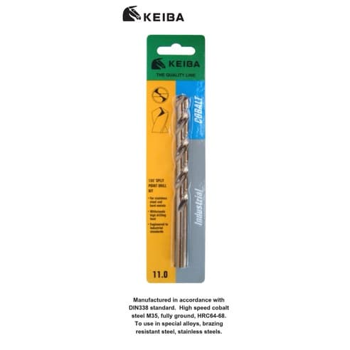 KEIBA​ ดอกสว่านเจาะเหล็ก​ HSCO​ 3.0mm -​13mm โคโบลท​ ดอกสว่านเจาะสแตนเลส​ โคบอลท์ เคบ้า​ ดอกสว่านCOBALT​ ดอกสว่านไฮสปีด รูปที่ 1